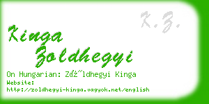 kinga zoldhegyi business card